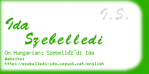 ida szebelledi business card